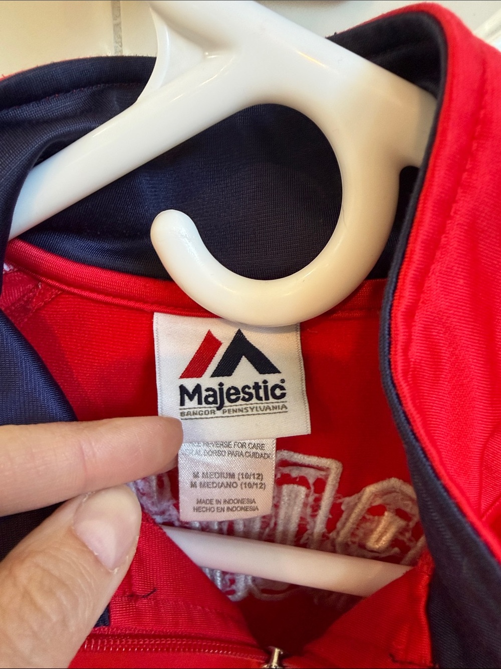 Majestic Red Kids Full-Zip Cardinals Jacket with Navy & White Accents - Picture 2 of 5